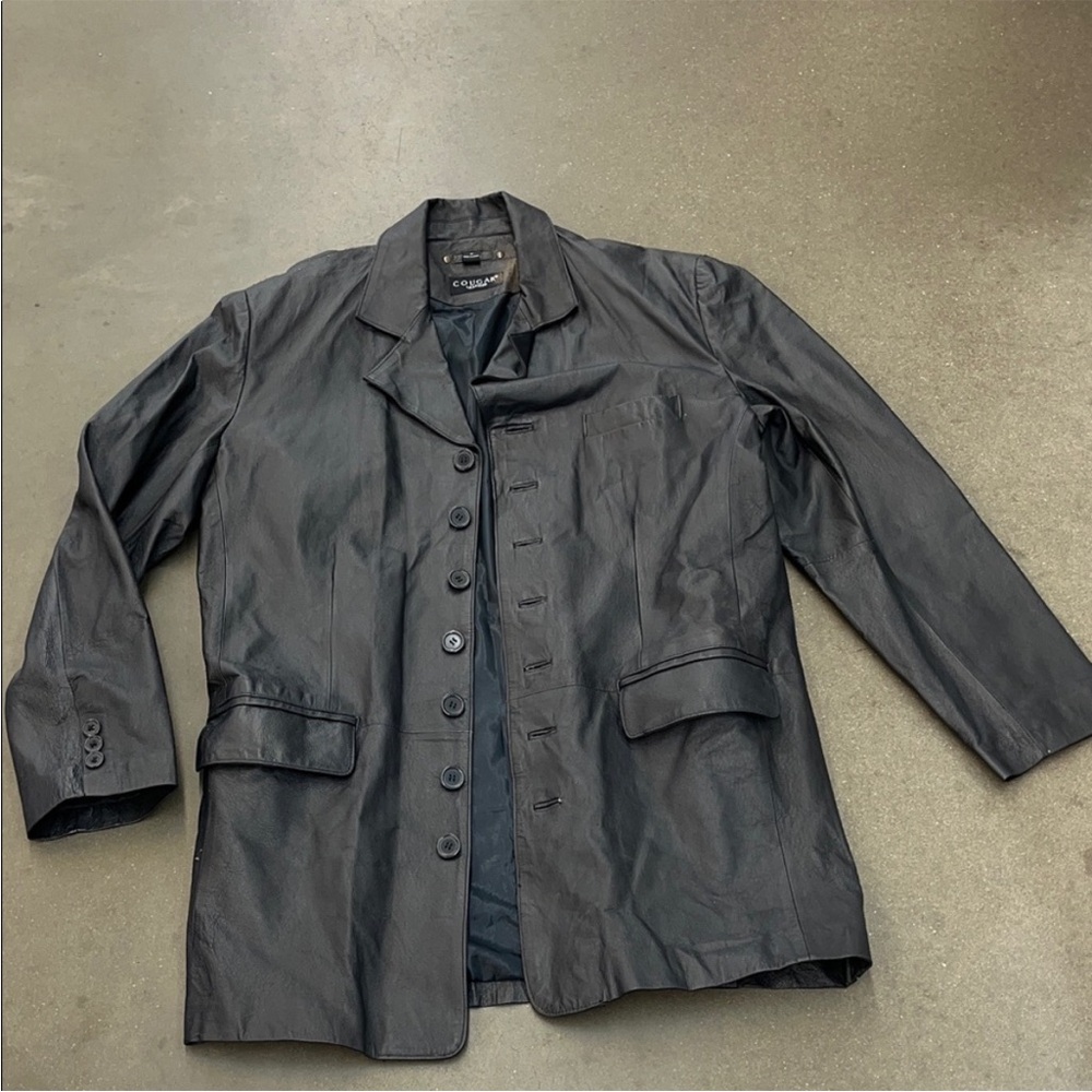 Cougar Black Trench Coat for Men